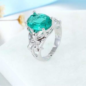 Aqua Lilies Ring